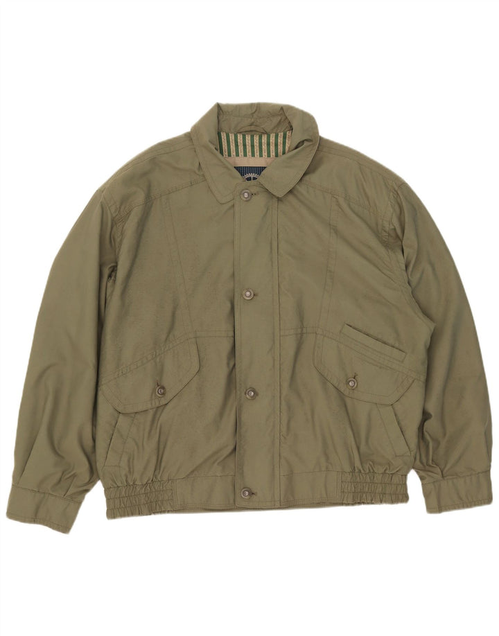Giubbotto bomber vintage da uomo UK 42 XL Microfibre verdi