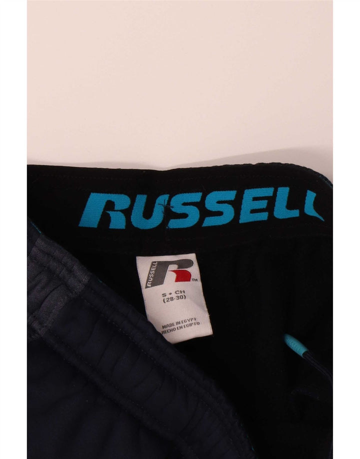 Pantaloni da tuta da uomo Russell Athletic piccoli in poliestere blu navy