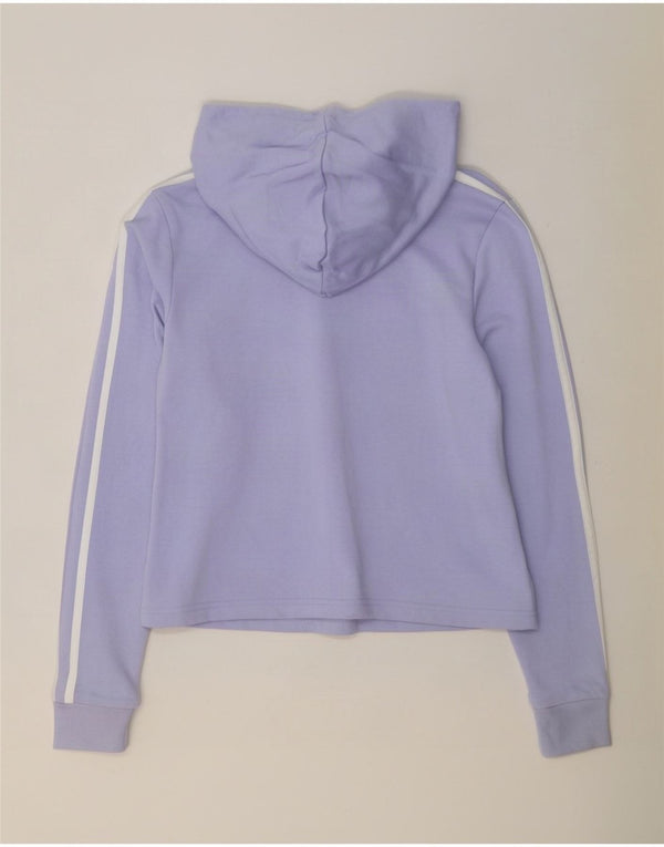Felpa con cappuccio da donna Adidas UK 8/10 piccolo cotone viola