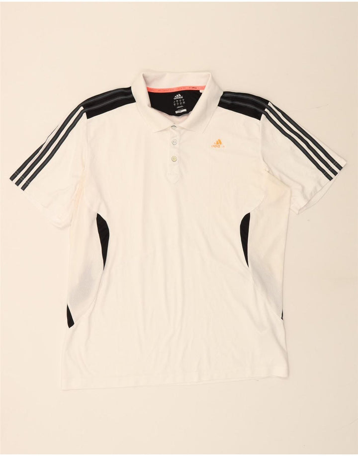 Polo ADIDAS da uomo Climacool XL poliestere color block bianco