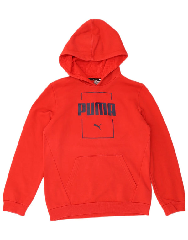 Felpa con cappuccio grafica da ragazzo Puma 13-14 anni in poliestere rosso