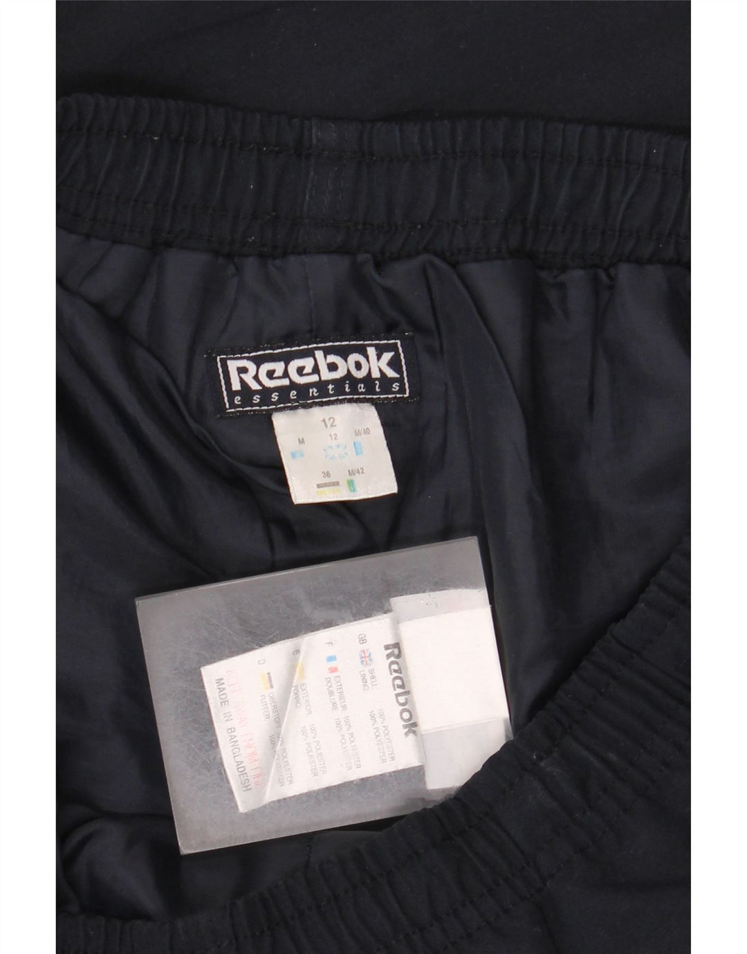 Pantaloni da tuta da donna REEBOK UK 12 Medium Blu Navy Poliestere