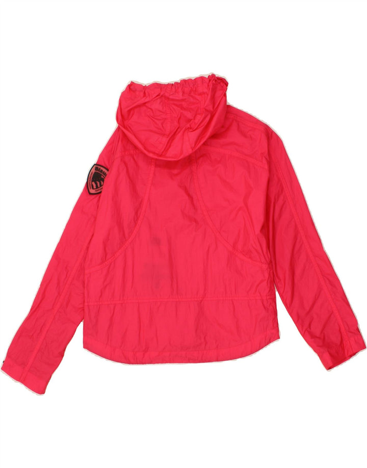 BLAUER Girls Hooded Rain Jacket 9-10 Years Pink Polyamide Vintage Blauer and Second-Hand Blauer from Messina Hembry 