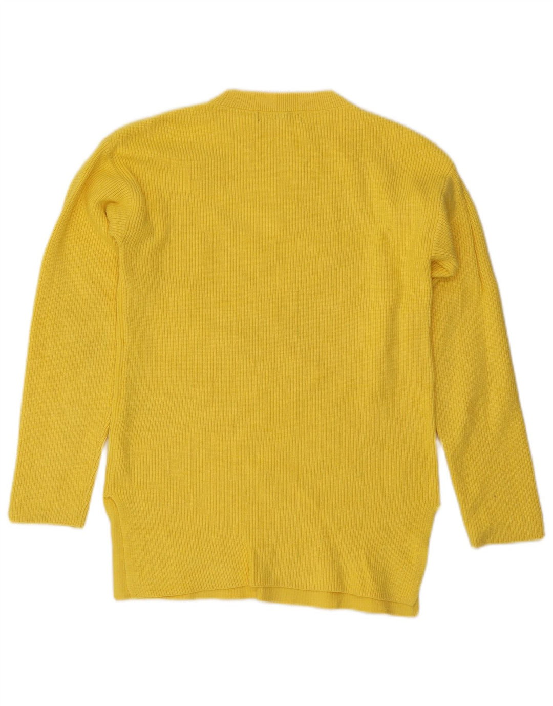 Maglione maglione girocollo da donna Marks & Spencer UK 10 piccolo giallo