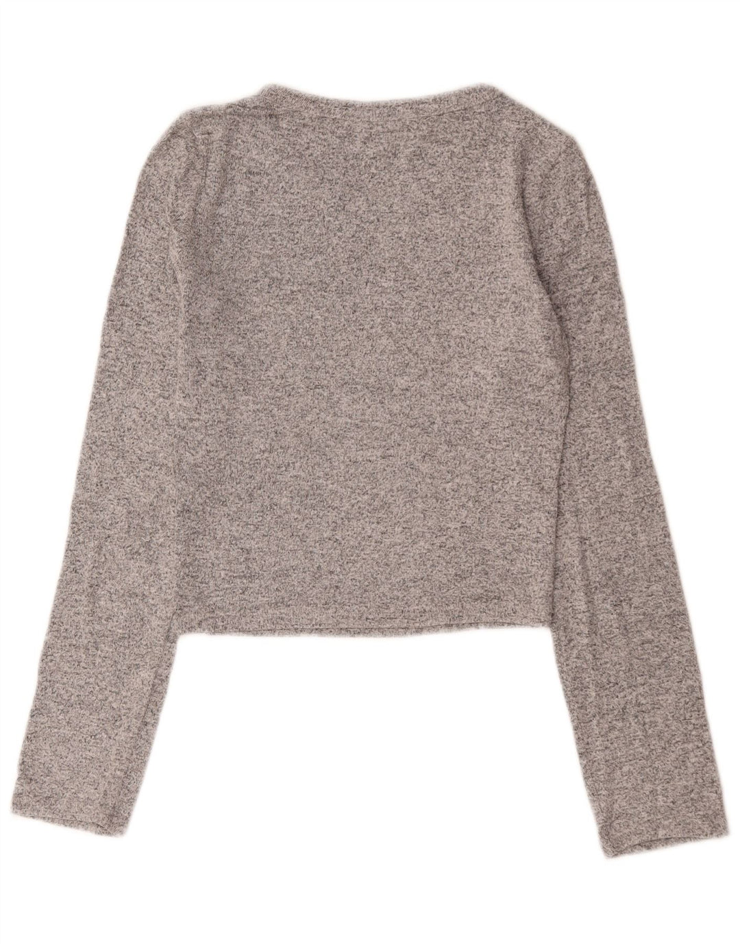 Top corto da donna Zara a maniche lunghe UK 8 piccolo in viscosa grigia