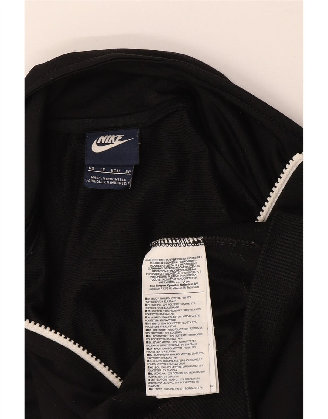 Giacca da tuta da uomo Nike XS XS in poliestere color block nero