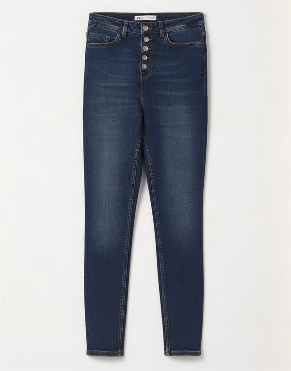 Jeans skinny da donna Zara EU 36 XS W26 L27 cotone blu
