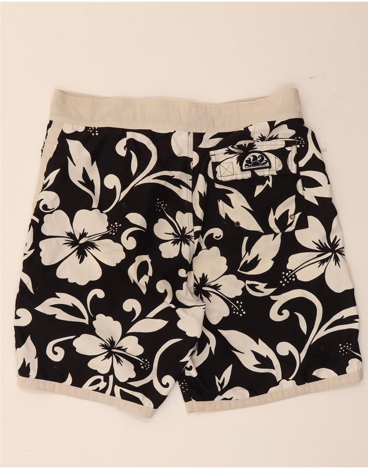 Pantaloncini da bagno da uomo Sundek medio nero floreale