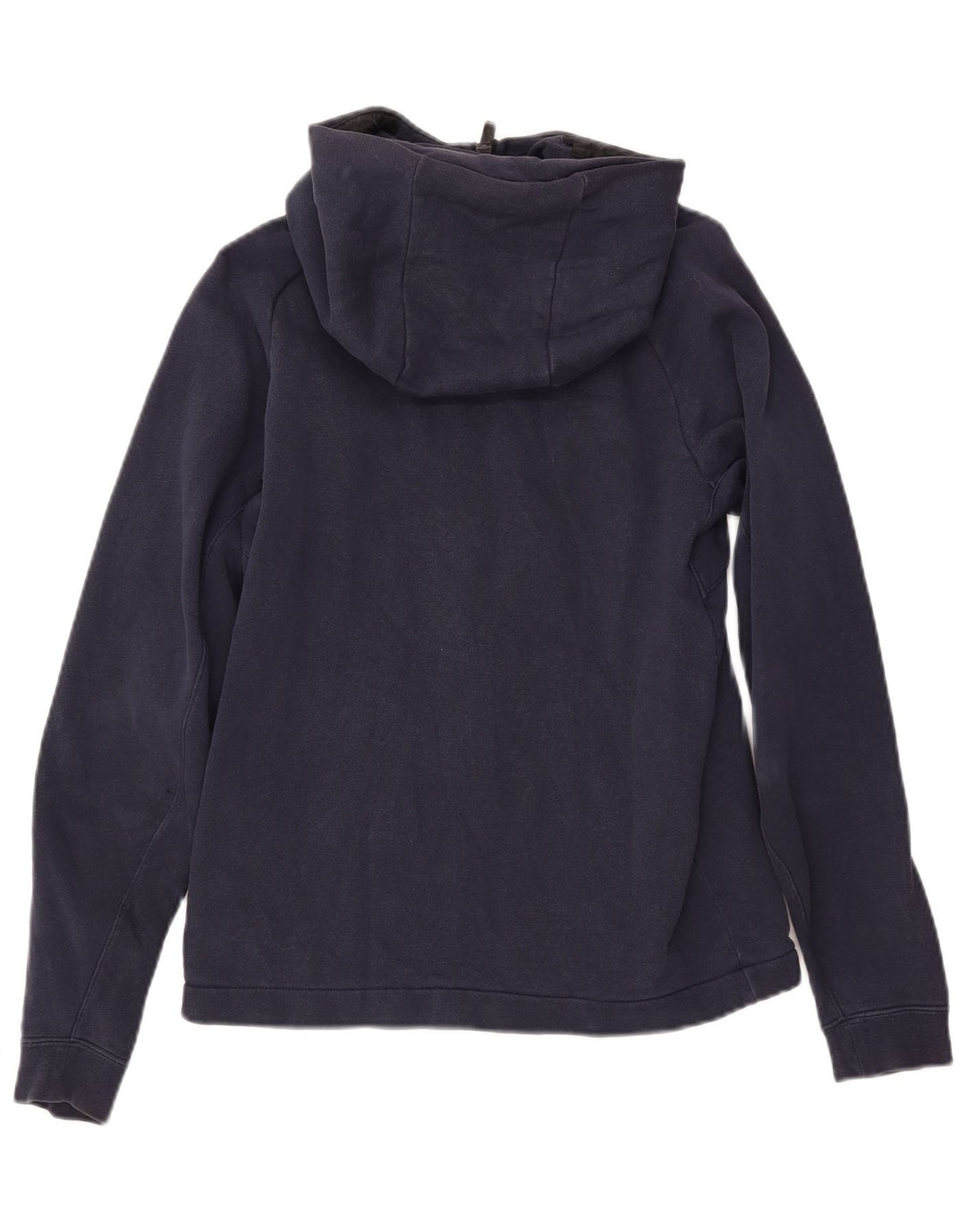 Maglione con cappuccio e zip da donna NIKE UK 10 piccolo in cotone blu navy