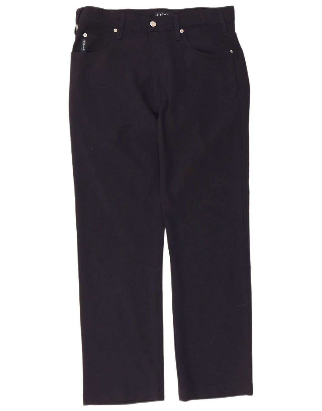 Pantaloni casual dritti da uomo Armani W32 L29 poliestere blu navy