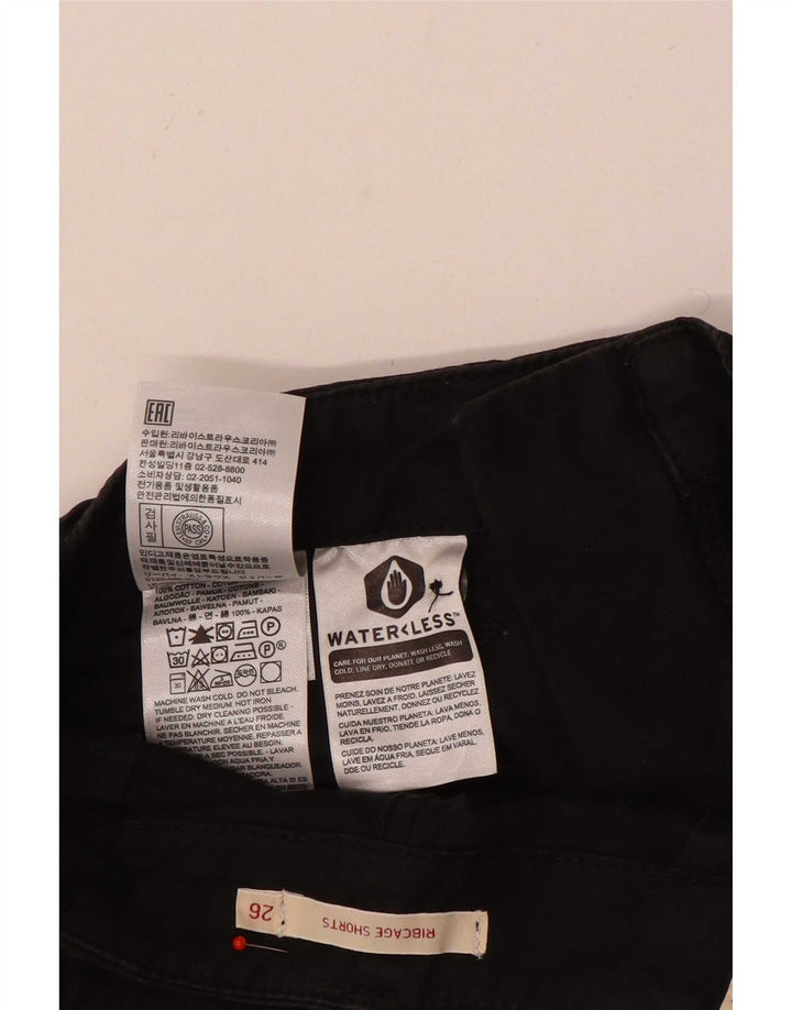 Pantaloncini chino Levi's Ribcage da donna W26 piccoli in cotone nero