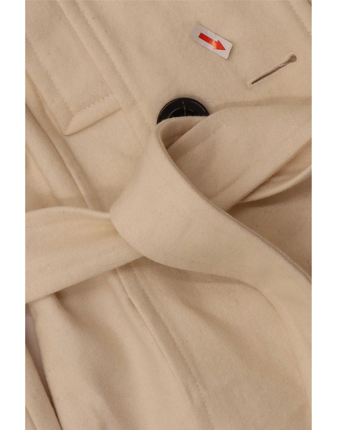 Cappotto da marinaio da donna Zara UK 12 medio in lana bianco sporco