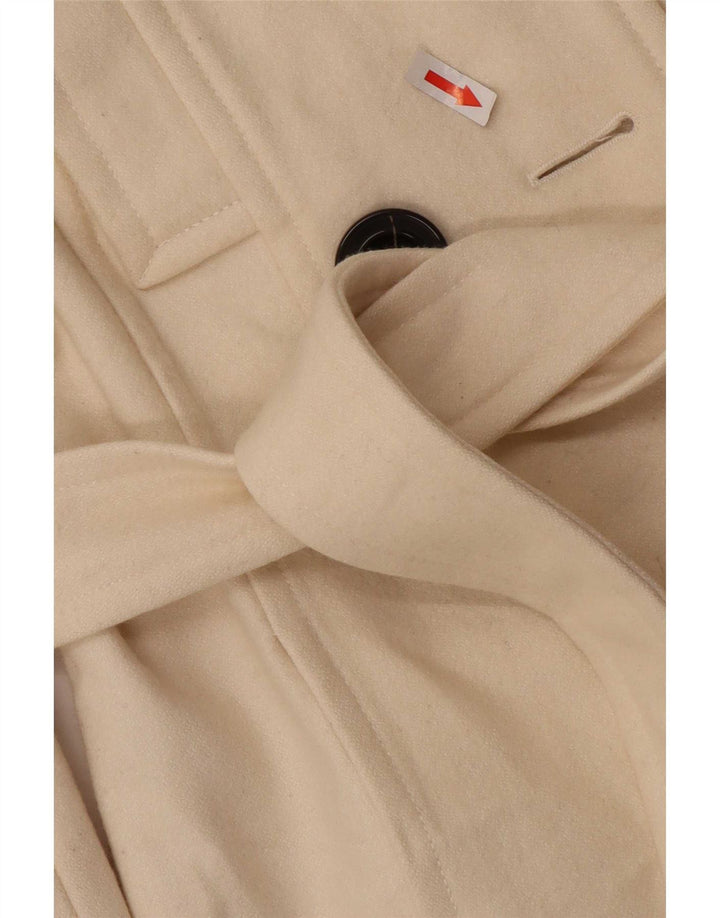 Cappotto da marinaio da donna Zara UK 12 medio in lana bianco sporco