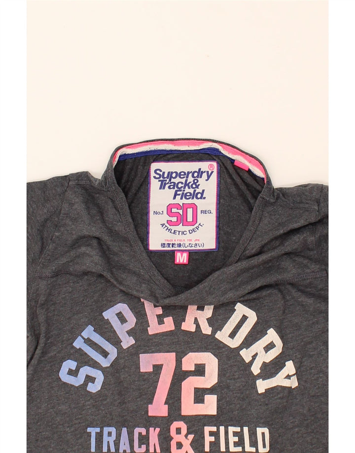 SUPERDRY Womens Graphic Top 3/4 Sleeve UK 12 Medium Grey Cotton Vintage Superdry and Second-Hand Superdry from Messina Hembry 