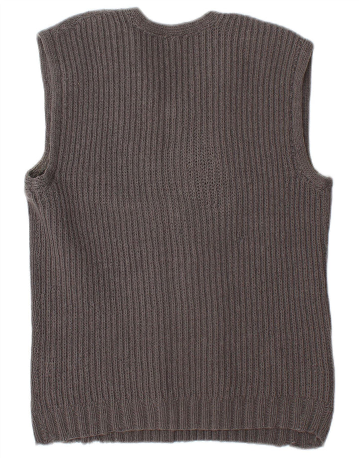 Canottiera vintage da donna UK 14 grigio medio