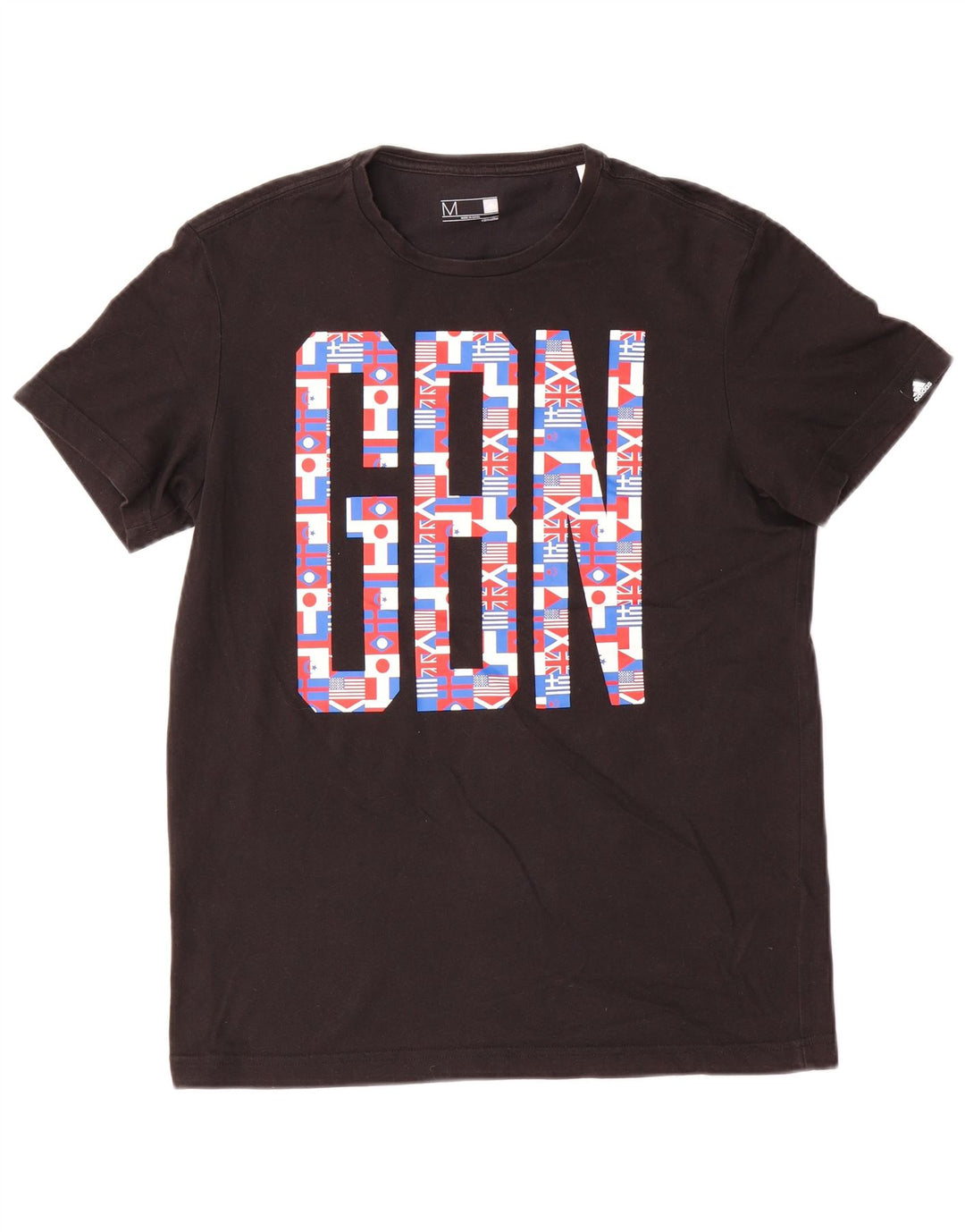 T-shirt grafica Adidas Climalite da uomo in cotone medio nero