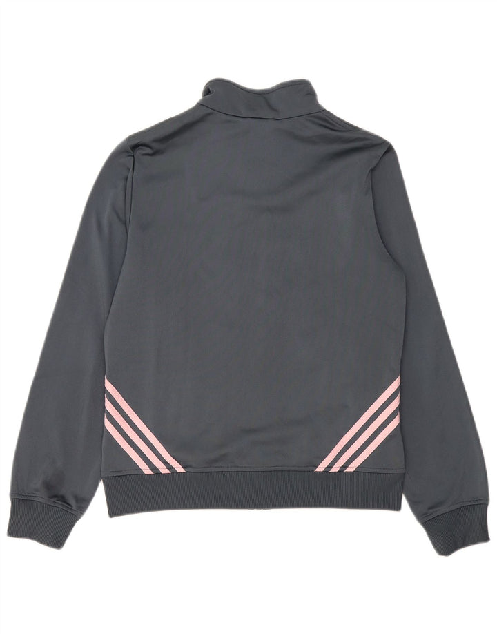 Giacca da tuta da donna Adidas UK 16 Large Blu Navy Colourblock