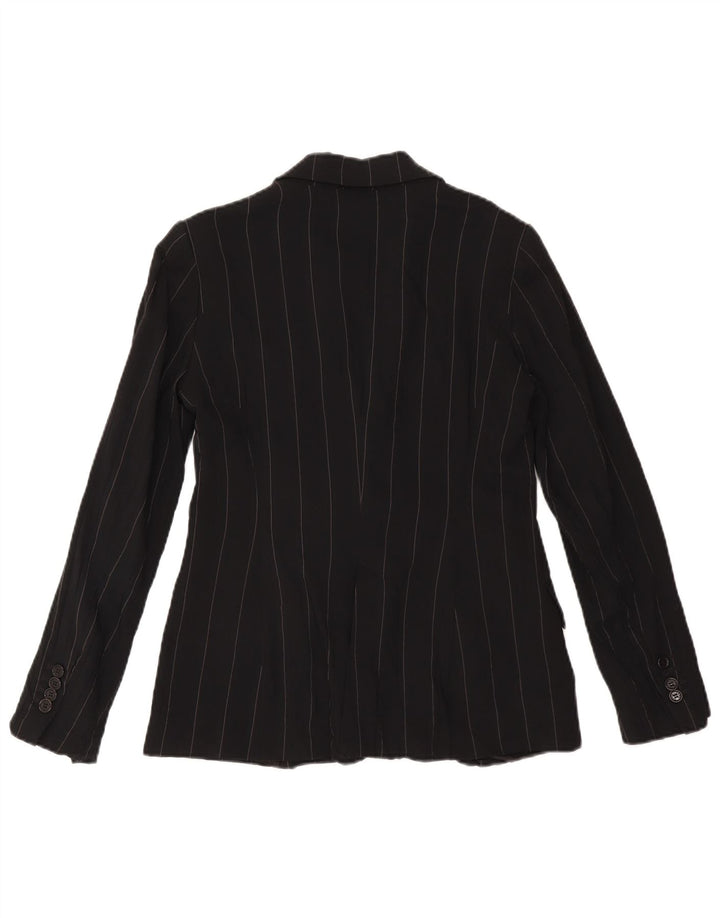 Giacca blazer a 1 bottone da donna Zara EU 38 piccola in rayon a righe nere