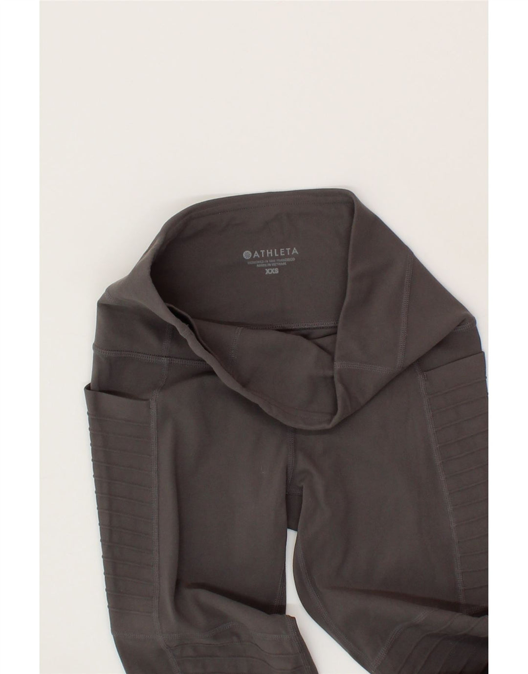 ATHLETA Womens Leggings UK 0 2XS Grey Nylon Vintage Athleta and Second-Hand Athleta from Messina Hembry 