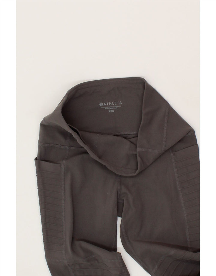 ATHLETA Womens Leggings UK 0 2XS Grey Nylon Vintage Athleta and Second-Hand Athleta from Messina Hembry 