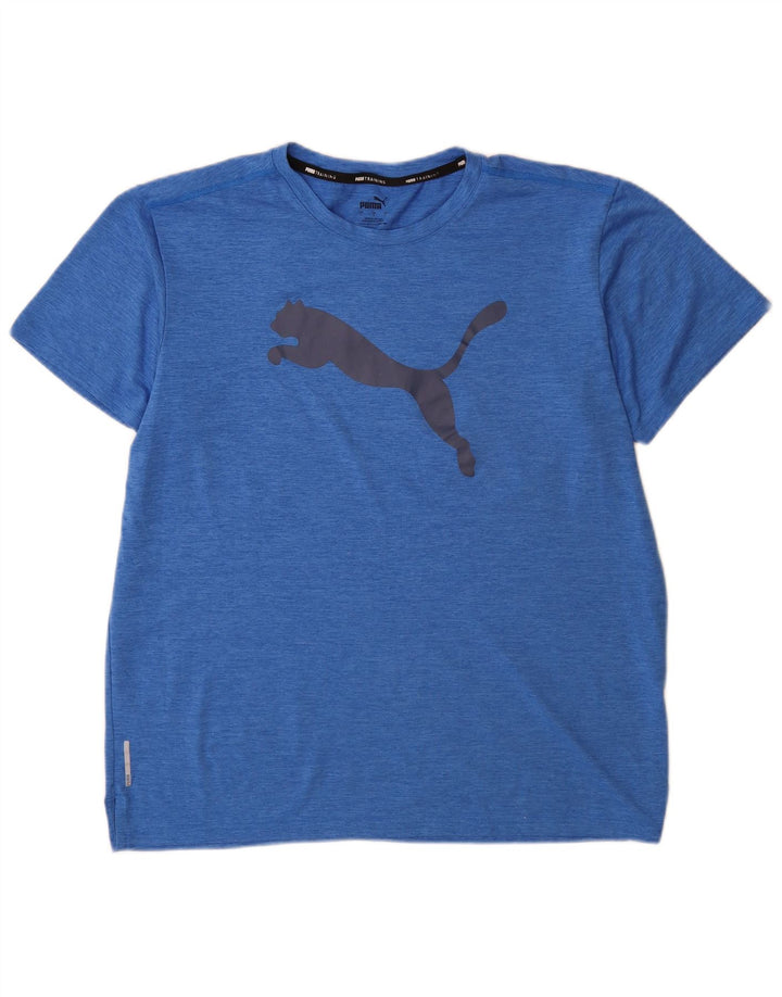 T-shirt grafica da uomo Puma grande blu