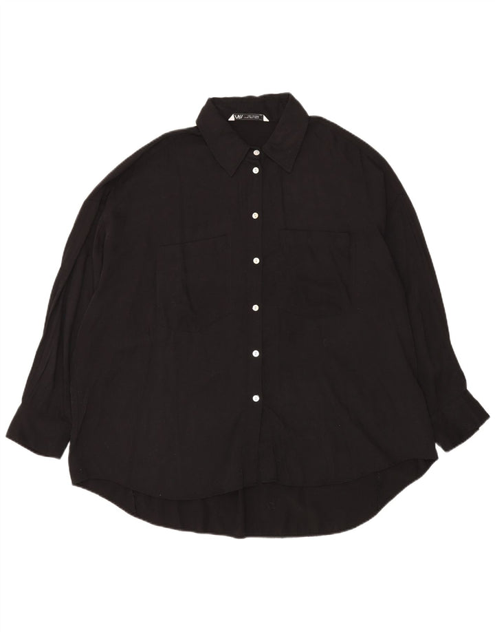 Camicia oversize da donna ZARA UK 18 XL Nera