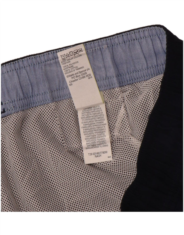 Pantaloncini da bagno da uomo Marks & Spencer medio poliestere blu navy