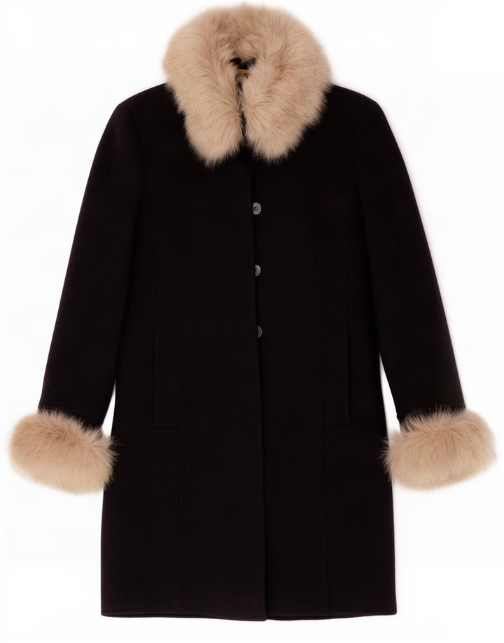 Soprabito da donna Hobbs UK 12 medio in lana blu navy