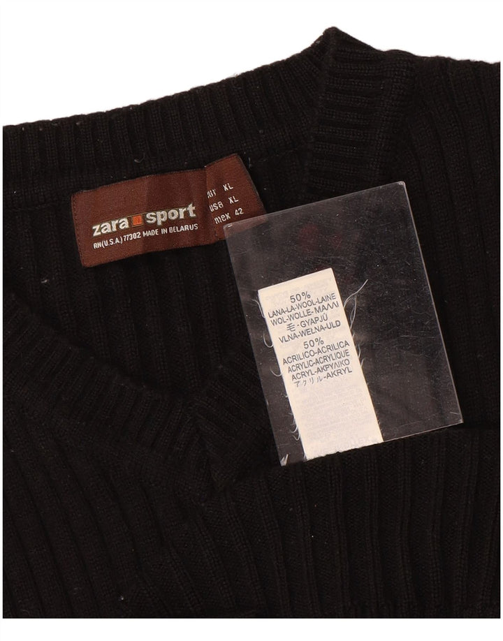 Canotta canotta da donna Zara UK 18 XL lana nera