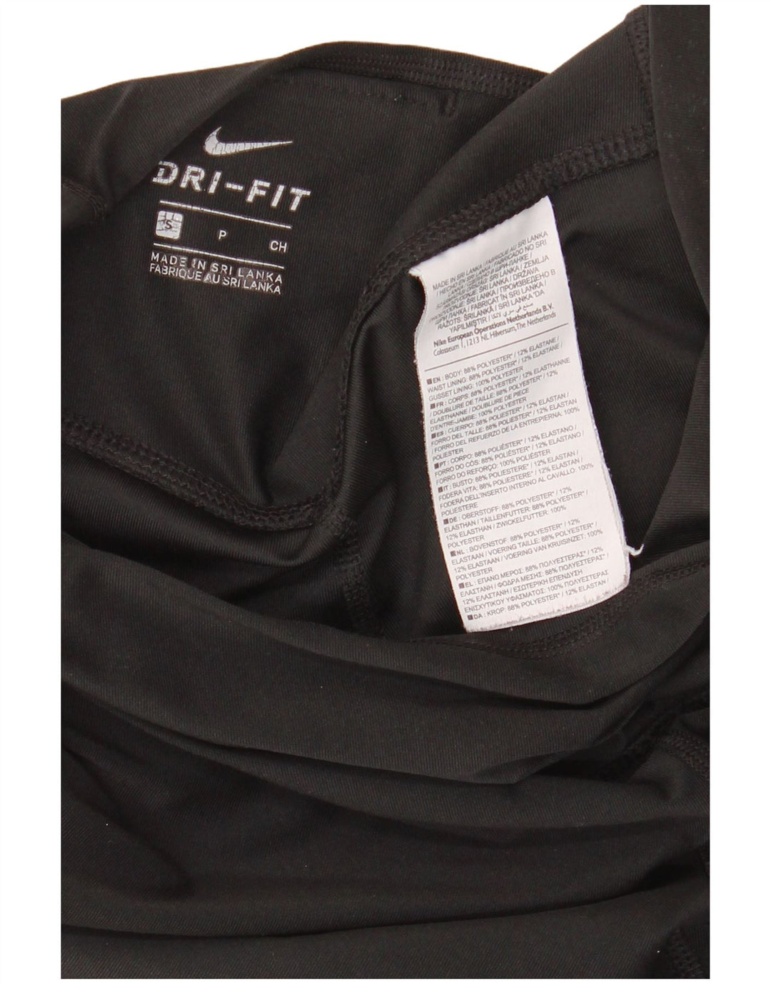 Leggings grafici Nike Dri Fit da donna UK 10 piccoli poliestere nero