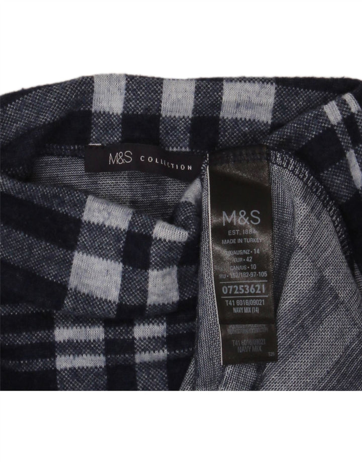Maglione maglione a collo alto da donna Marks & Spencer UK 14 grande blu navy