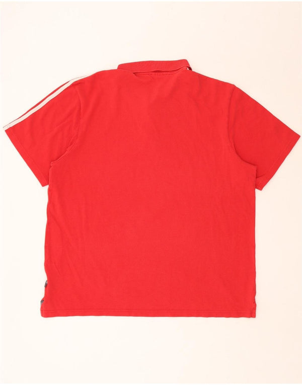 Polo ADIDAS da uomo 2XL in cotone rosso