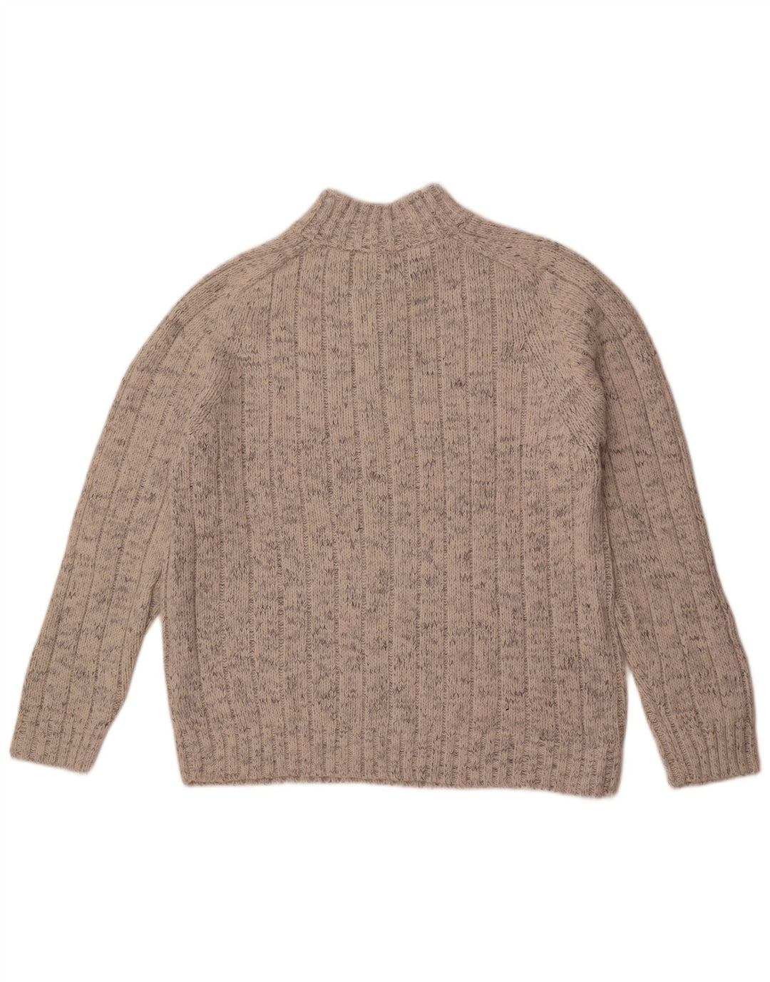 Maglione da donna Marks & Spencer con zip e collo UK 16 grande grigio screziato