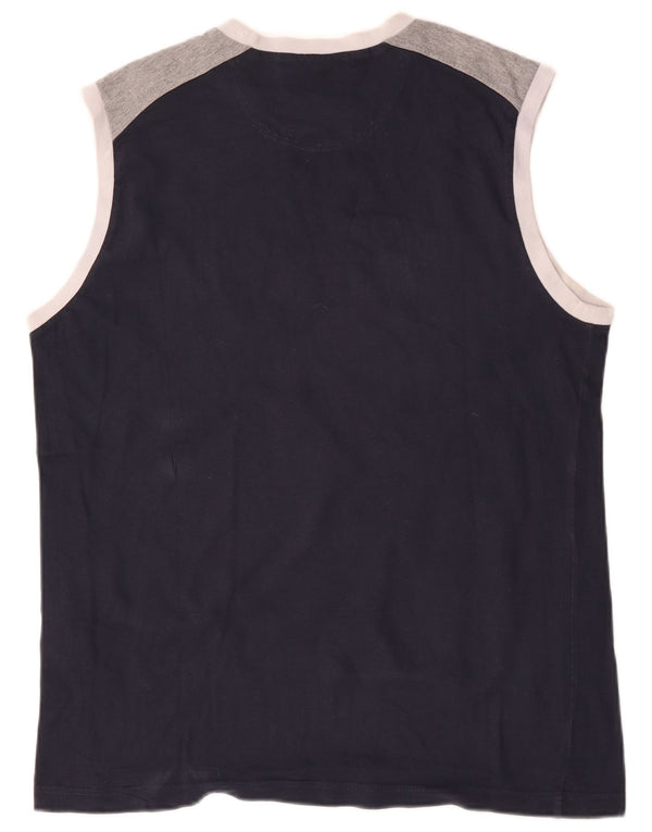 Canotta grafica da donna Champion UK 20 2XL Cotone color block blu navy