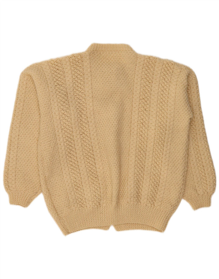 Maglione cardigan oversize da donna VINTAGE UK 18 XL Beige