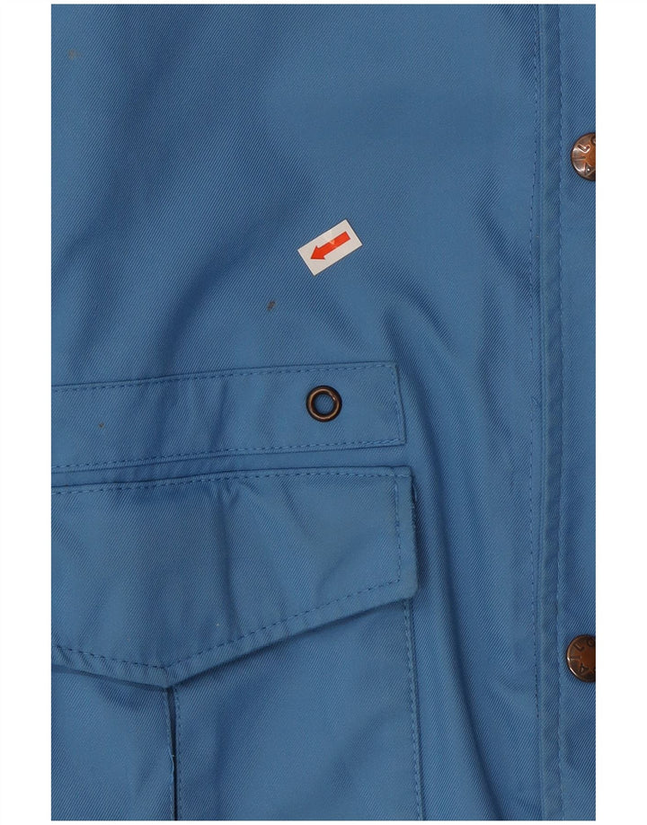 Giacca antipioggia da uomo Bailo Gore-Tex con cappuccio IT 46 Small Blu Poliammide Moderna