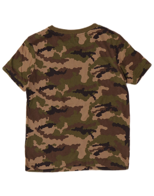 T-shirt grafica regolare da ragazzo Adidas 9-10 anni verde mimetico