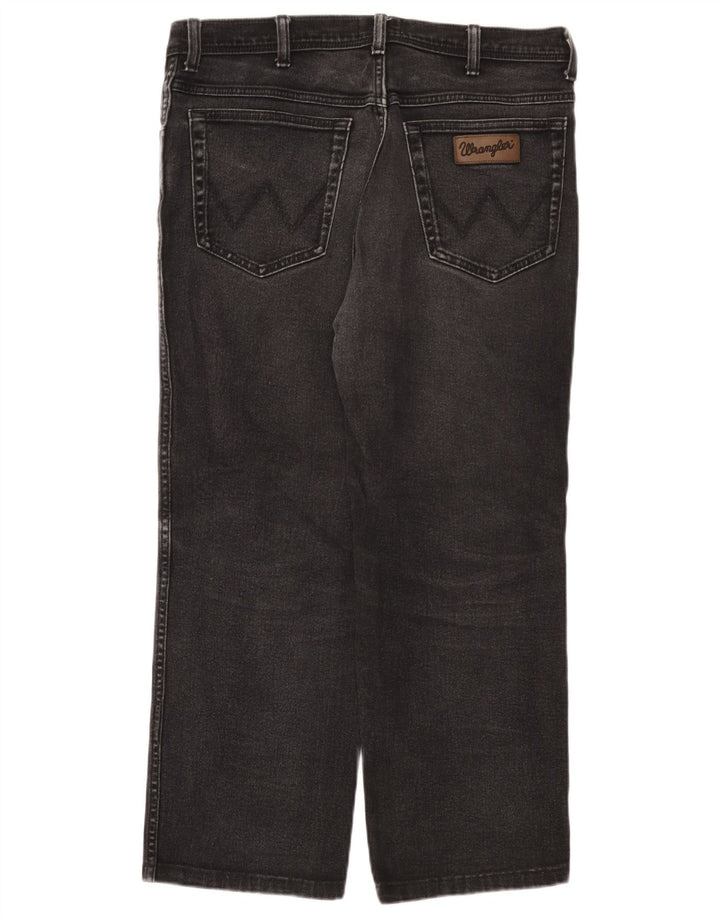 Jeans dritti da uomo Wrangler Texas W36 L26 cotone nero