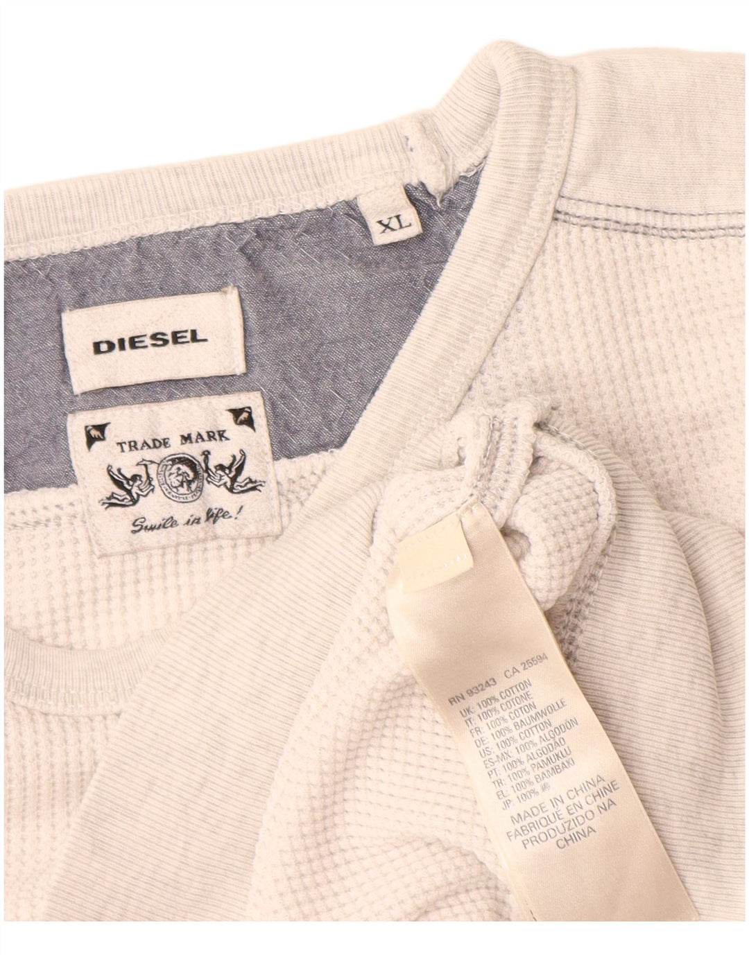 Felpa da uomo Diesel Jumper XL in cotone grigio