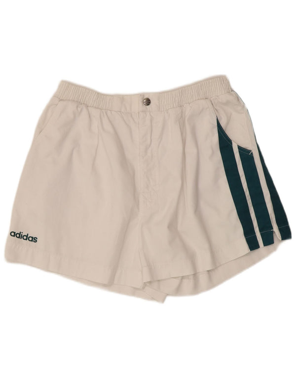 Pantaloncini chino da uomo Adidas W38 XL poliestere color block bianco