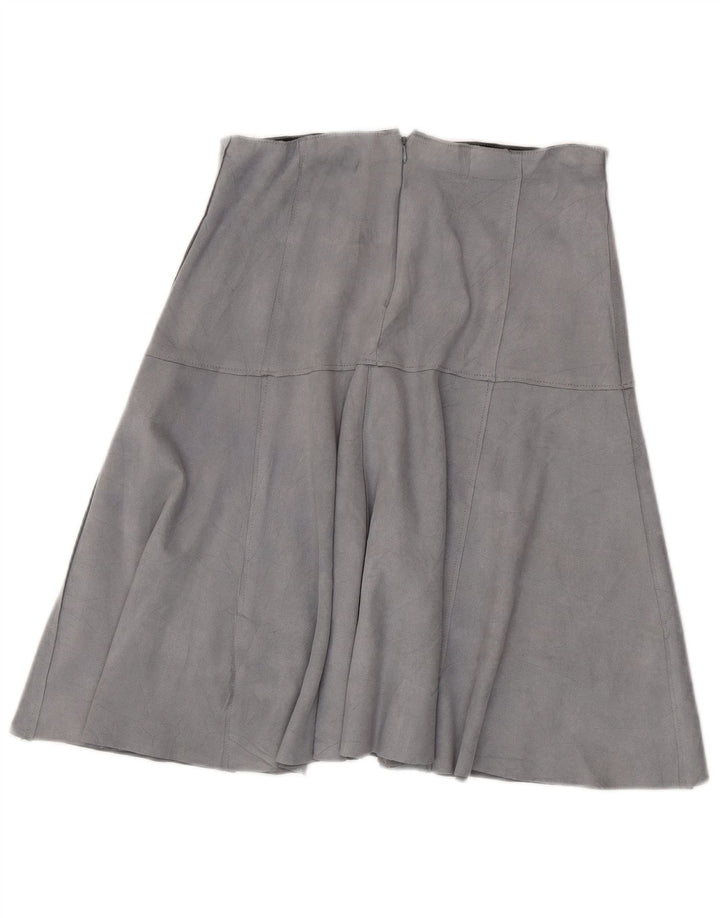 Gonna Zara da donna in pelle scamosciata grande W30 blu