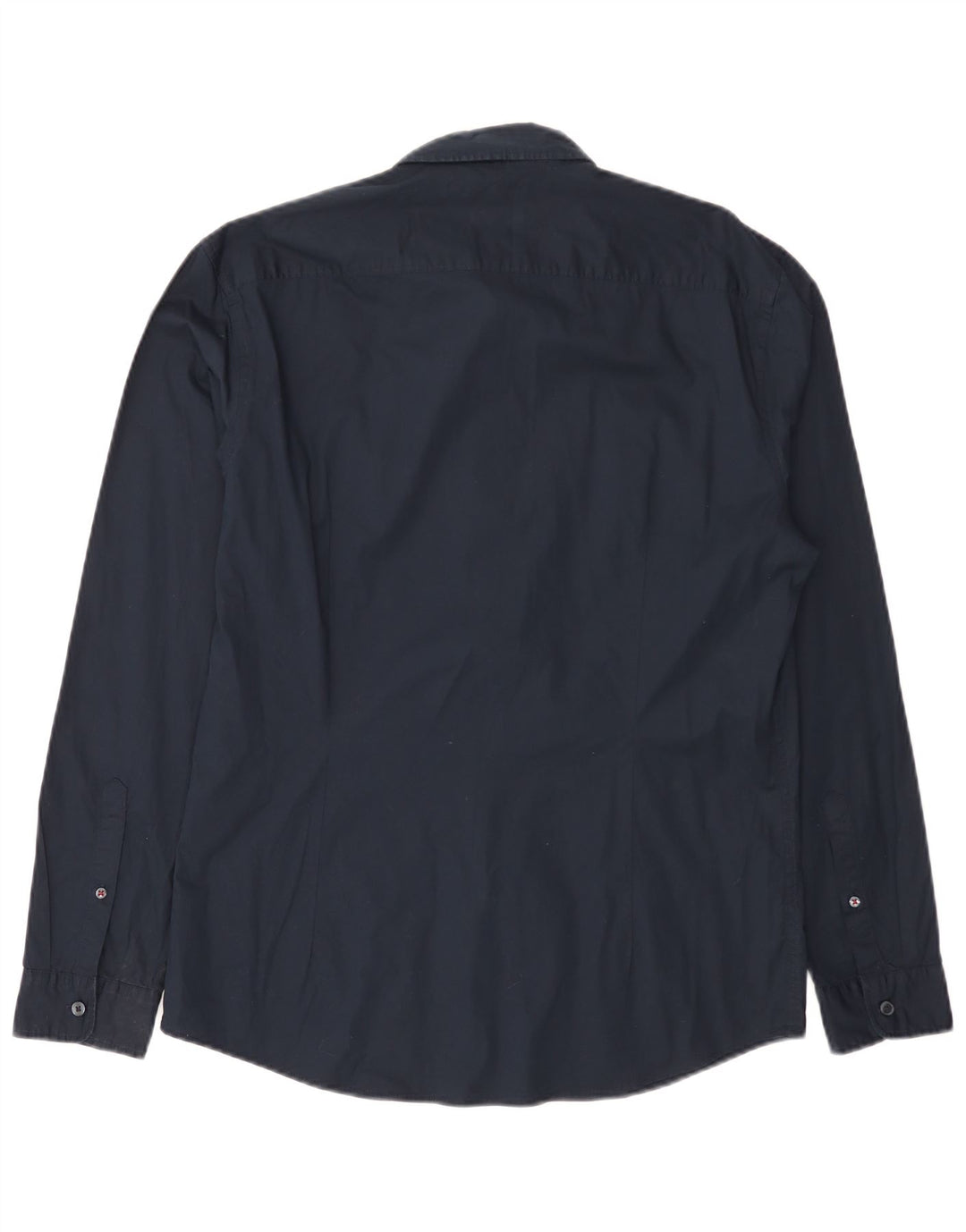 Camicia slim fit da uomo Esprit grande in cotone blu navy