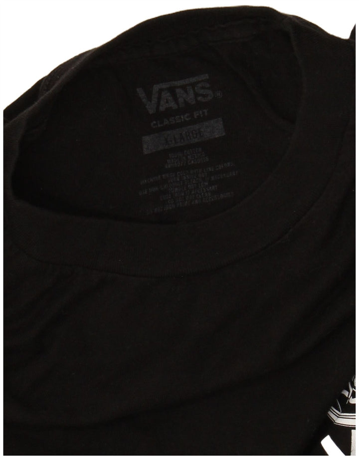 T-shirt grafica da uomo con vestibilità classica VANS XL in cotone nero