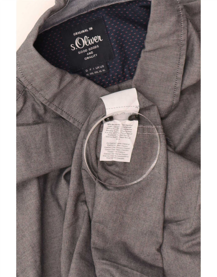 Camicia da uomo S.Oliver XL in cotone grigio