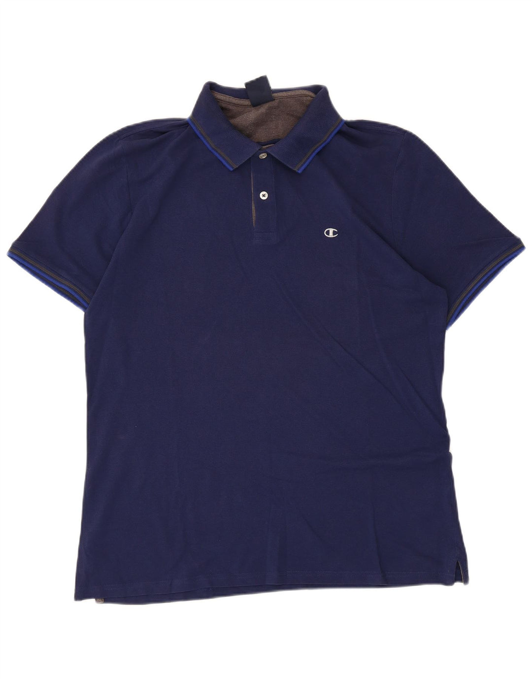 Polo da uomo CHAMPION grande in cotone blu navy