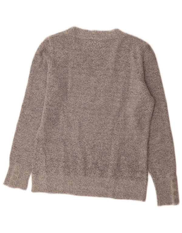 Maglione maglione con scollo a V da donna M&Co UK 14 Acrilico grigio medio