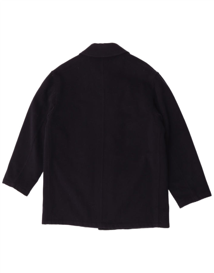 Cappotto da uomo Caesar UK 42 XL Lana vergine blu navy