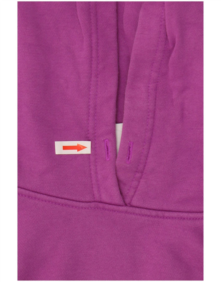 Maglione con cappuccio grafico oversize da uomo Adidas in cotone viola medio