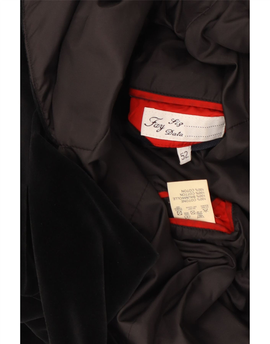 Giacca Blazer 3 Bottoni FAY Uomo IT 52 XL Cotone Nero