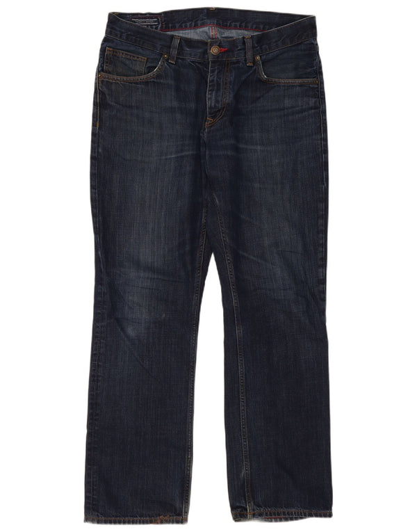 Jeans dritti da uomo Tommy Hilfiger W34 L30 cotone blu navy